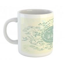 Doodle Wreath Color Stains Mug