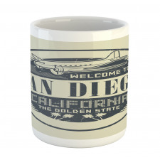 Stamp Airplane Welcome Mug