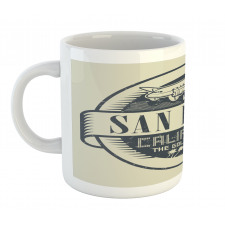 Stamp Airplane Welcome Mug