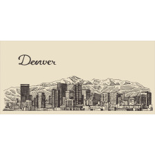 Denver City Skyline Sketch Mug