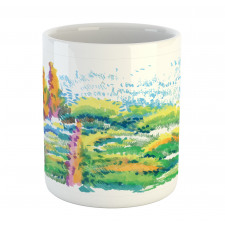 Floral Nature Meadow Trees Mug