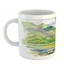 Summer River with Trees Mug