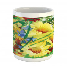 Watercolor Flower Field Mug