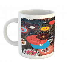 Psychedelic Floral Pattern Mug