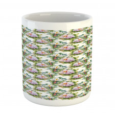 Aquarelle Art Swirly Leaves Mug