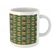 Seafood Rolls on Green Shade Mug