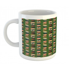 Seafood Rolls on Green Shade Mug