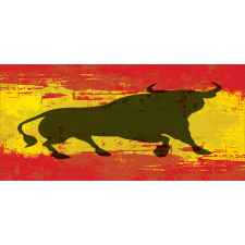 Bull Silhouette on Flag Mug