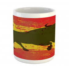 Bull Silhouette on Flag Mug