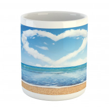 Clouds Heart Shape Mug