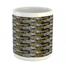 Tropic Foliage Motifs Dots Mug