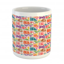 Capital Letters Doodles Mug