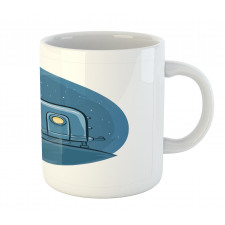 Cartoon Trailer at Night Stars Mug