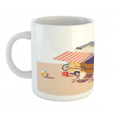 Camper Van Chairs and Surfboard Mug