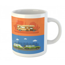 Touristic Camp Areas Colorful Mug