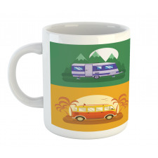 Touristic Camp Areas Colorful Mug