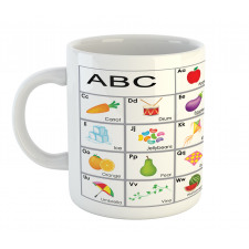 Squares with Letters Kids Mug