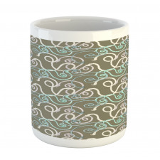 Hand-drawn Style Swirl Ropes Mug