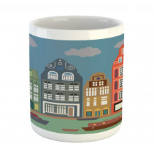 European Houses and Ships Mug