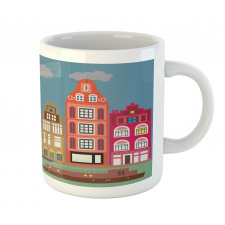 European Houses and Ships Mug