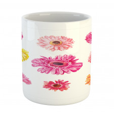 Pink Yellow Flowers Mug