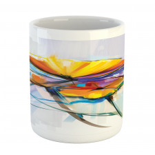 Oil Paint Art Flowers Mug