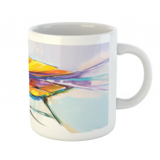 Oil Paint Art Flowers Mug