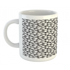 Monochrome Vegetable Pile Mug