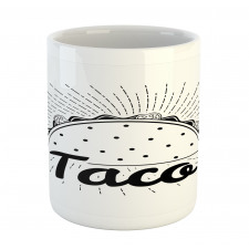 Mexican Taco Typography Art Mug