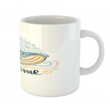 Whale Waves Pastel Mug