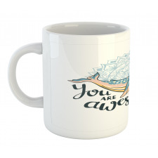 Whale Waves Pastel Mug