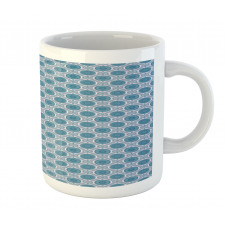 Rhombus Dots Floral Mug