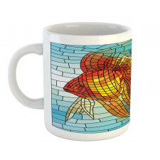 Stained Glass Mosaic Fish Art Mug