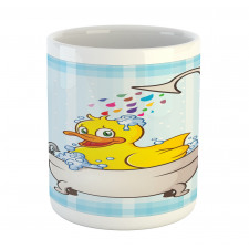 Cartoon Mascot in Bathtub Mug