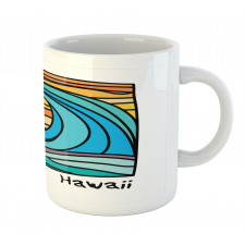 Abstract Ocean Waves Art Mug