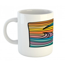 Abstract Ocean Waves Art Mug