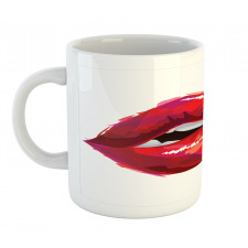 Woman Biting Lips Mug