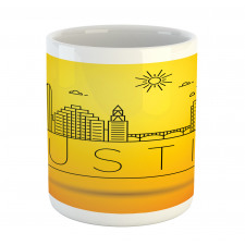 Minimal Texas Linear Skyline Mug