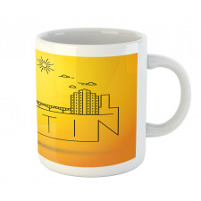 Minimal Texas Linear Skyline Mug