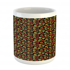 Triangle Style Leaves Pattern Mug