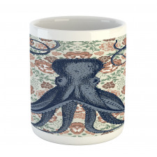 Animal on Retro Flowers Mug