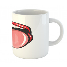 Open Mouth Tongue out Image Mug