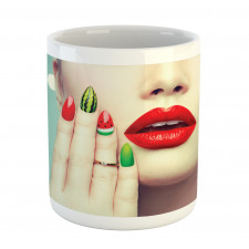 Watermelon Nail Art and Makeup Mug