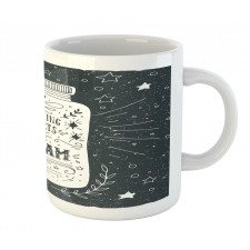 Grunge Style Stars Foliage Mug