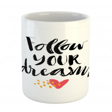 Hand Drawn Brush Lettering Mug