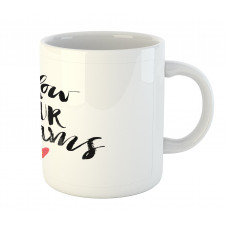 Hand Drawn Brush Lettering Mug