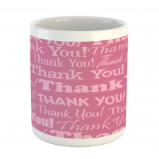 Thankful Message Pink Mug