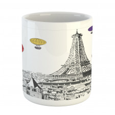 Eiffel Tower and Balloons Mug