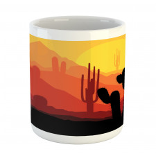 Cactus Silhouettes at Dusk Mug