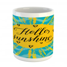 Sun Motif Stripes Mug